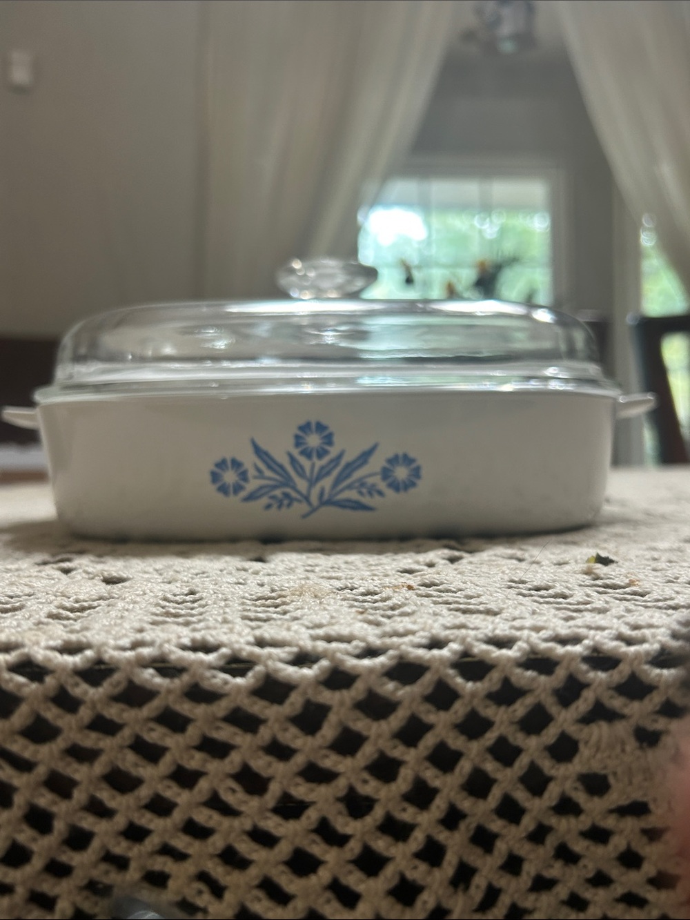Vintage Corning Ware Blue Cornflower A-10-B Casserole Dish w/ Glass Lid USA